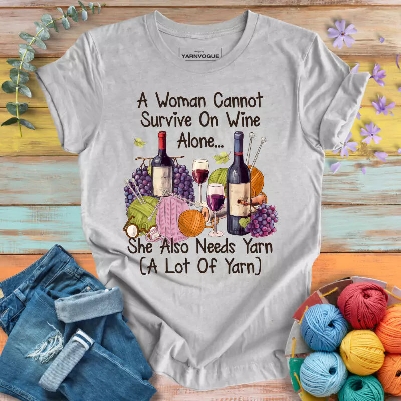 Wine & Yarn Lover T-shirt