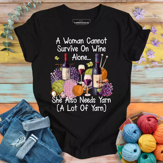 Wine & Yarn Lover T-shirt