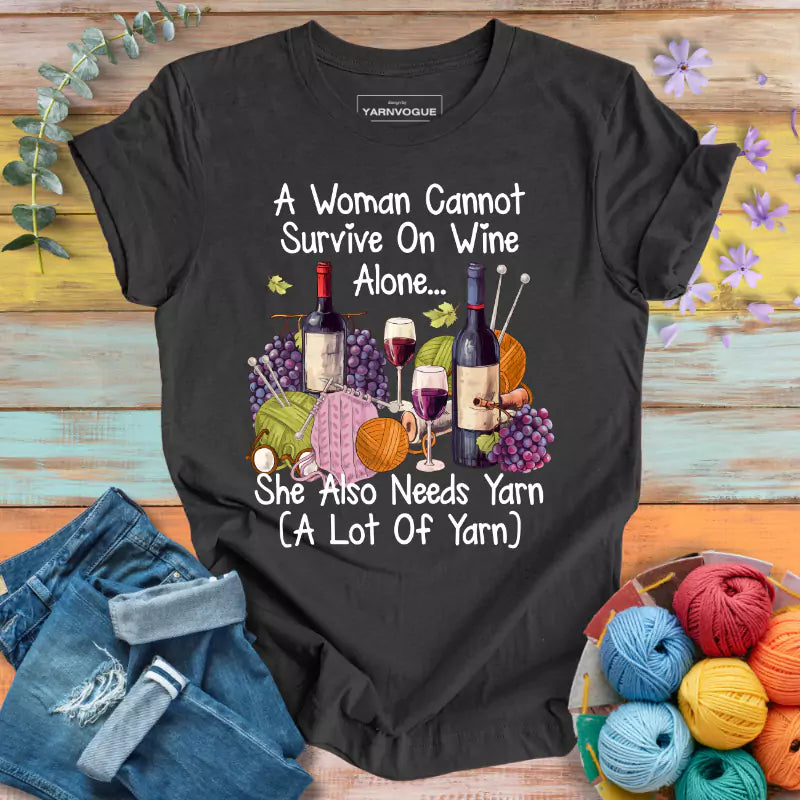 Wine & Yarn Lover T-shirt