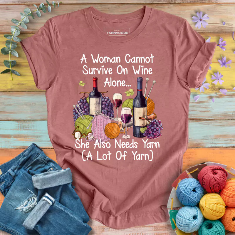 Wine & Yarn Lover T-shirt