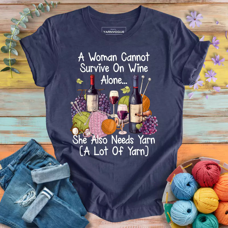 Wine & Yarn Lover T-shirt