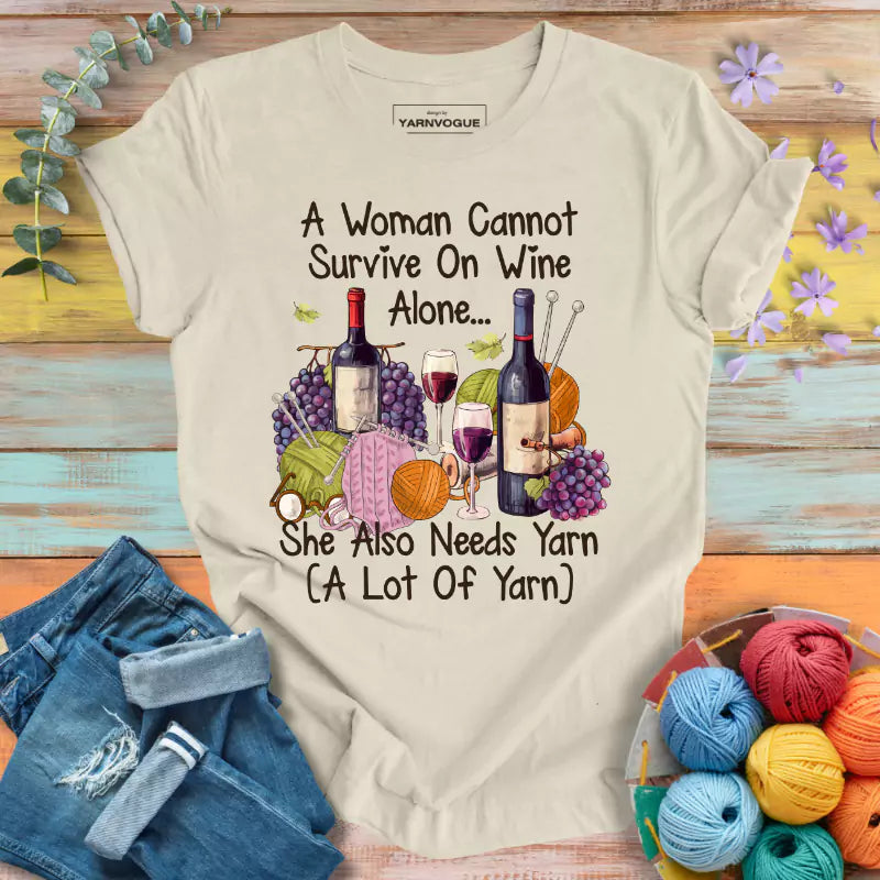 Wine & Yarn Lover T-shirt