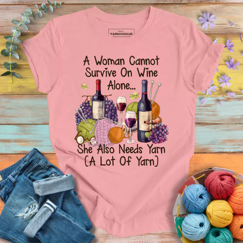 Wine & Yarn Lover T-shirt