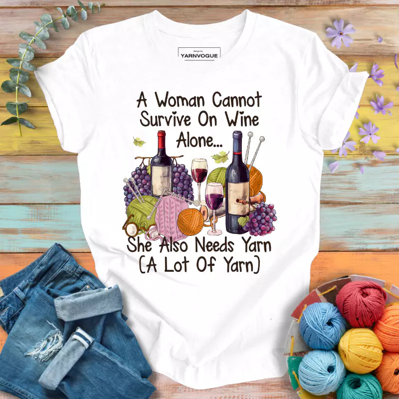 Wine & Yarn Lover T-shirt