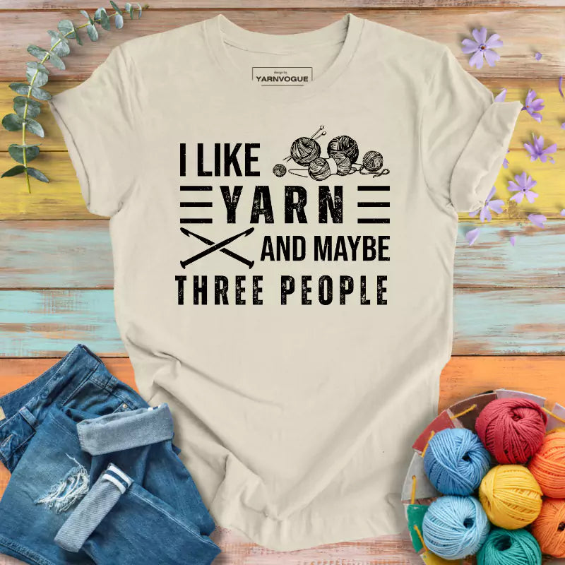 Yarn and Three People T-shirt