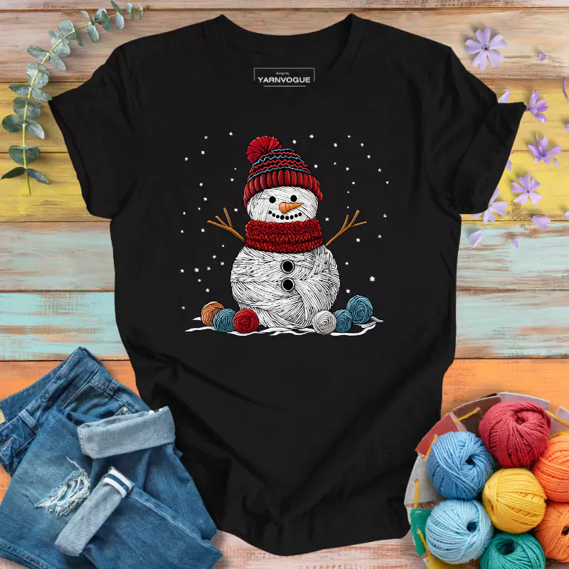 Yarn Snowman T-shirt