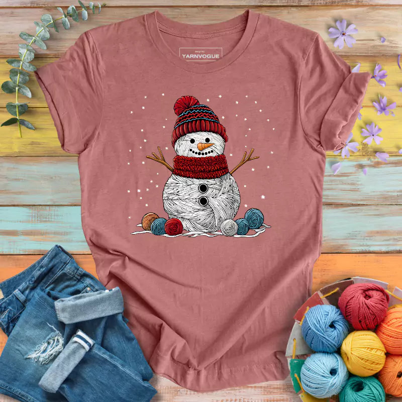 Yarn Snowman T-shirt