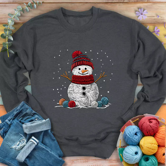 Yarn Snowman Sweatshirt