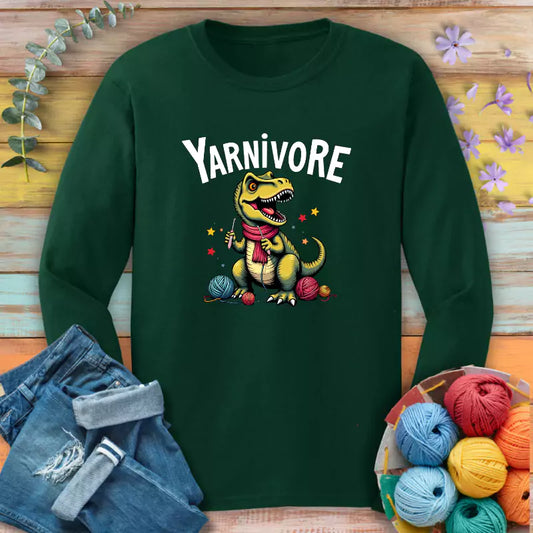 Yarnivore Crocheter Long Sleeve T-shirt