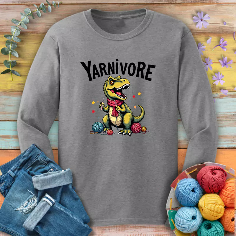 Yarnivore Crocheter Long Sleeve T-shirt